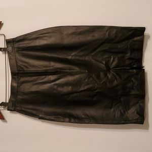 Retro vintage leather skirt 1970-1980's